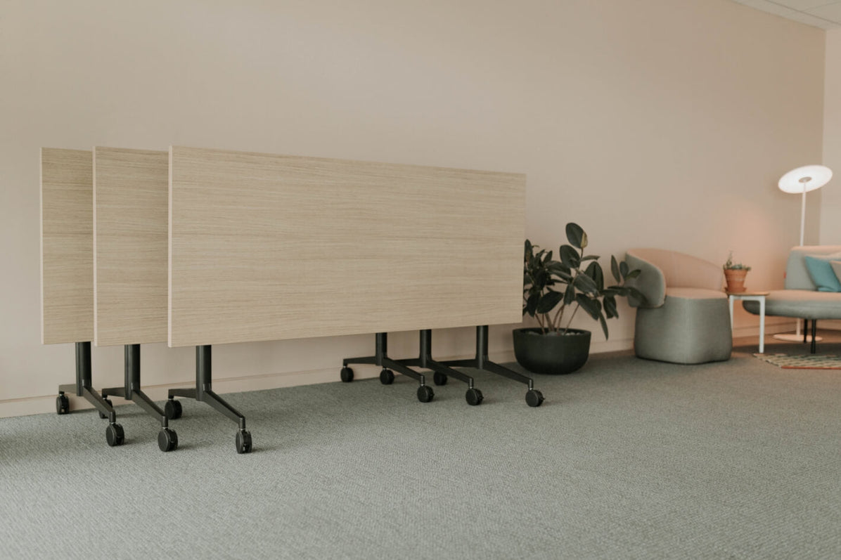 Jive T-Base Flip Table in lifestyle shot